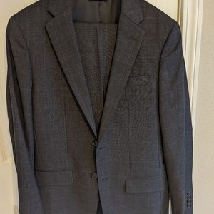 Slim Grey Windowpane Suit